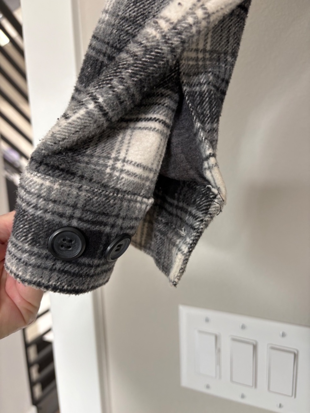 Thread & Supply Soft Gray lined Plaid Flannel - Picture 8 of 11